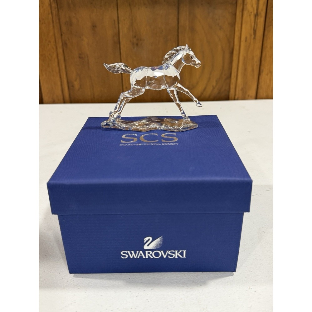 Swarovski Crystal Young Horse Esperanza SCS Figurine Artist Signed W/ Box